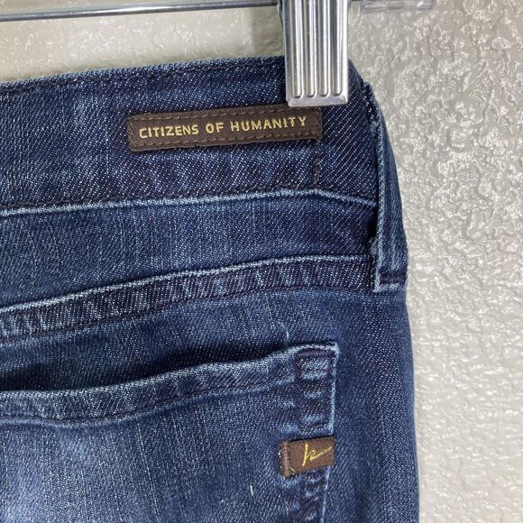 Citizens Of Humanity COH Jeans Womens 27 Blue Dita Petite Bootcut Distressed - Picture 16 of 16